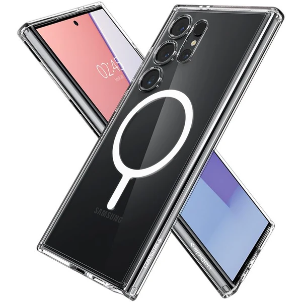 Spigen Ultra Hybrid OneTap Metal Ring MagFit kryt Samsung Galaxy S24 Ultra bílý - Pouzdra - Obrázek IT91000P01