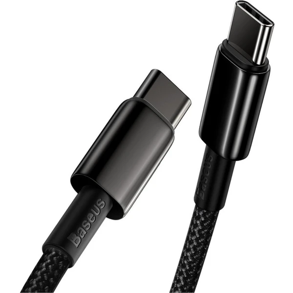 Baseus Tungsten Gold USB-C/USB-C napájecí kabel 100W 2m černý - Kabely a redukce - Obrázek IWKGF00101