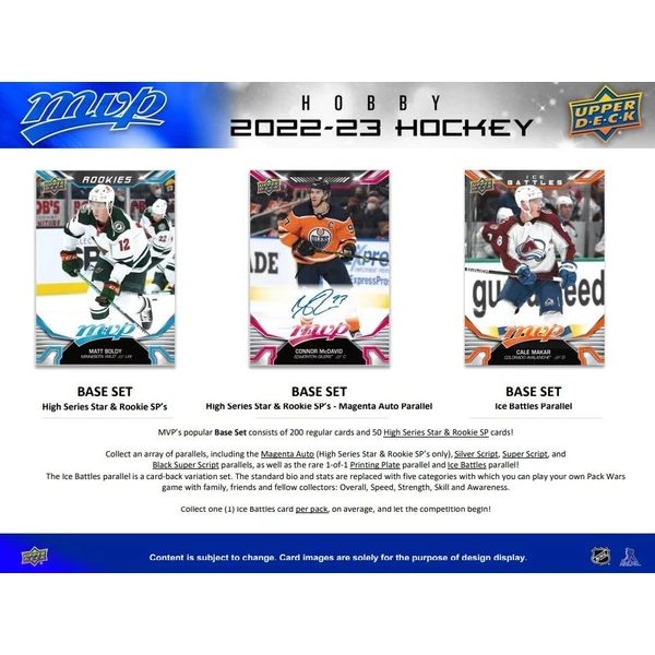 Hokejové karty Upper Deck - 22-23 MVP Hobby Balíček - Hokejové karty - Obrázek IYF3G00101