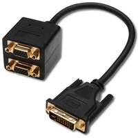 PremiumCord DVI-I/2x VGA redukce černá - Kabely a redukce