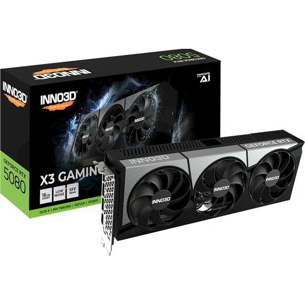 INNO3D NVIDIA GeForce RTX 5080 X3 GAMING OC 16GB GDDR7 - Grafické karty - Obrázek J0DG000L01