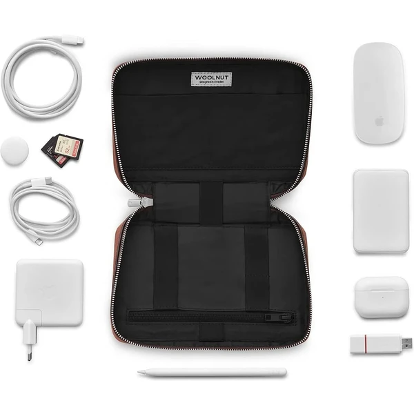 Woolnut kožený Tech Organizér hnědý - Organizéry - Obrázek J0Q4000701