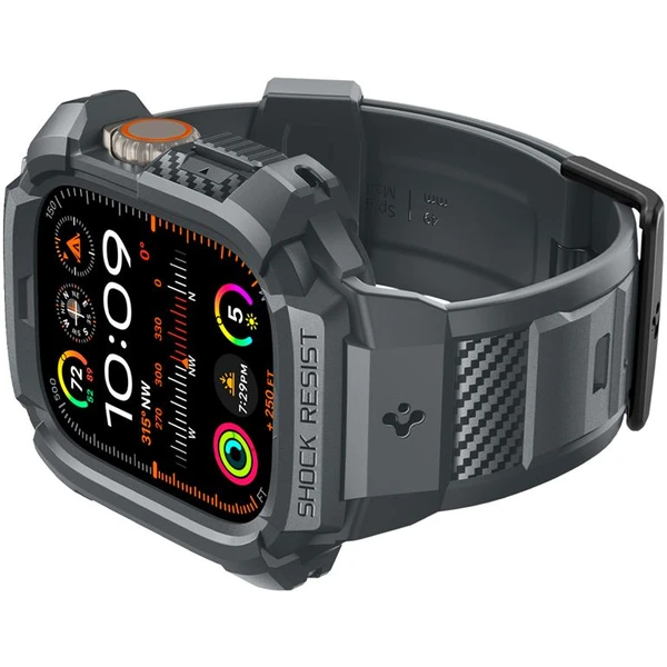Spigen Rugged Armor Pro řemínek s pouzdrem Apple Watch Ultra 3/2/1 (49mm) šedý - Řemínky - Obrázek J1A1000P01