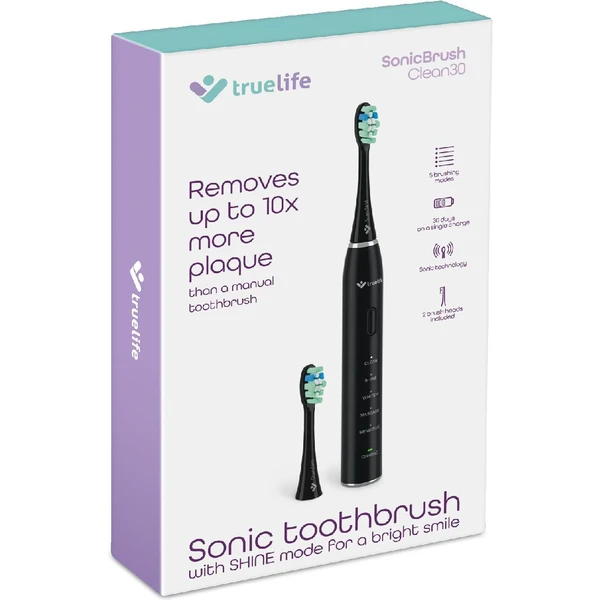 TrueLife SonicBrush Clean30 sonický zubní kartáček černý - Zubní kartáčky - Obrázek J1H0000P01