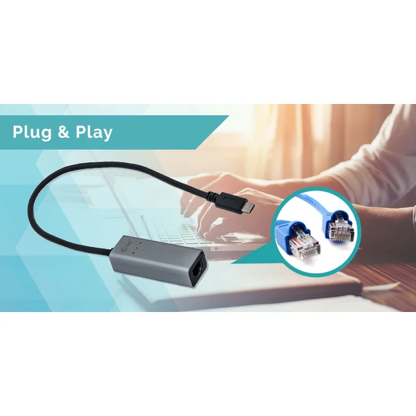 i-tec USB-C Metal Gigabit Ethernet adapter - Síťové adaptéry - Obrázek J1HA000501
