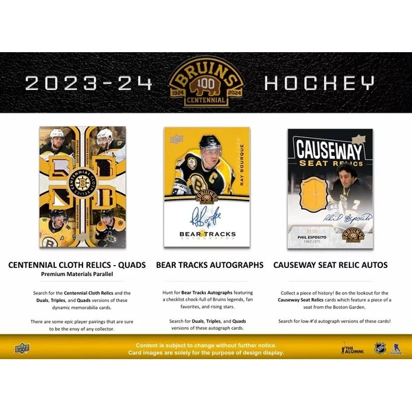 Hokejové karty 2023-24 Upper Deck Boston Bruins Centennial Hobby Box - Hokejové karty - Obrázek J1RA000P01
