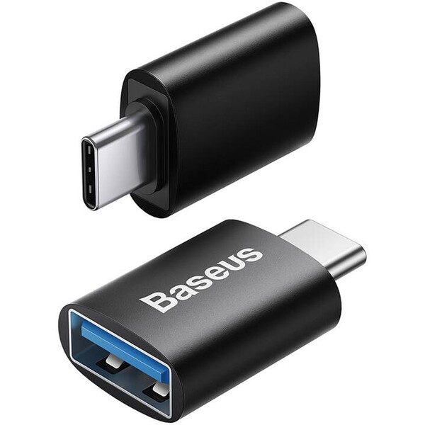 Baseus ZJJQ000001 Ingenuity Mini OTG Adaptér z USB-A na USB-C Black 6932172605643 Černá