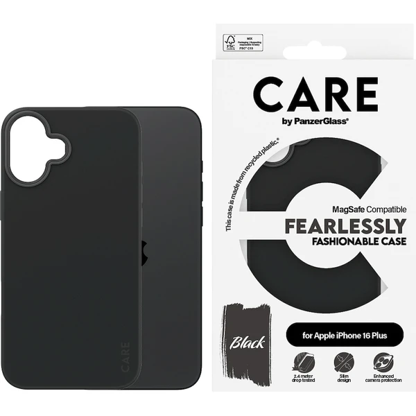 PanzerGlass® CARE kryt Apple iPhone 16 Plus MagSafe Fearlessly černý - Pouzdra - Obrázek J208000P01