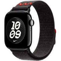 Apple Watch 42/41/40/38mm Midnight Black provlékací sportovní řemínek Nike - Řemínky