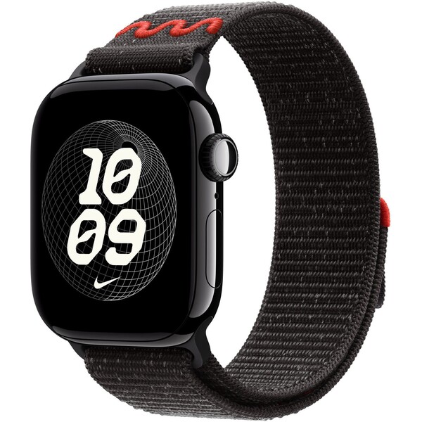 Apple Watch 42/41/40/38mm Midnight Black provlékací sportovní řemínek Nike