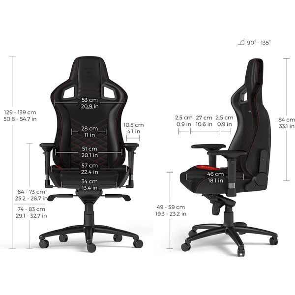 noblechairs EPIC herní židle černočervené - Židle - Obrázek J28A000P01