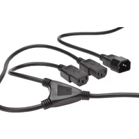 PremiumCord IEC C13/IEC C13 napájecí prodlužovací kabel 230V 1,7m černý - Kabely a redukce