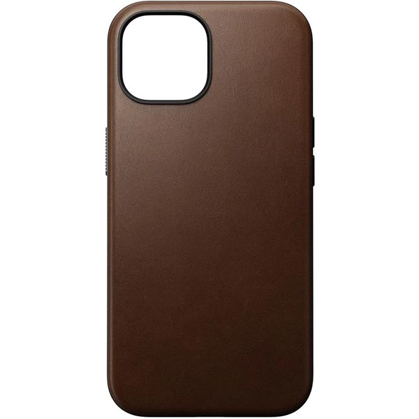 Nomad Modern Leather MagSafe kryt iPhone 15 hnědý - Pouzdra - Obrázek J3CS100501