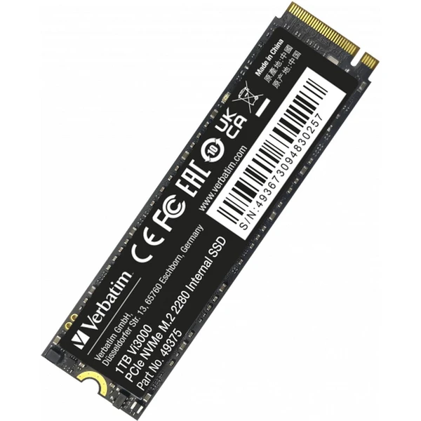 VERBATIM SSD Vi3000 Internal PCIe NVMe M.2 SSD 1TB - SSD disky - Obrázek J463000O01