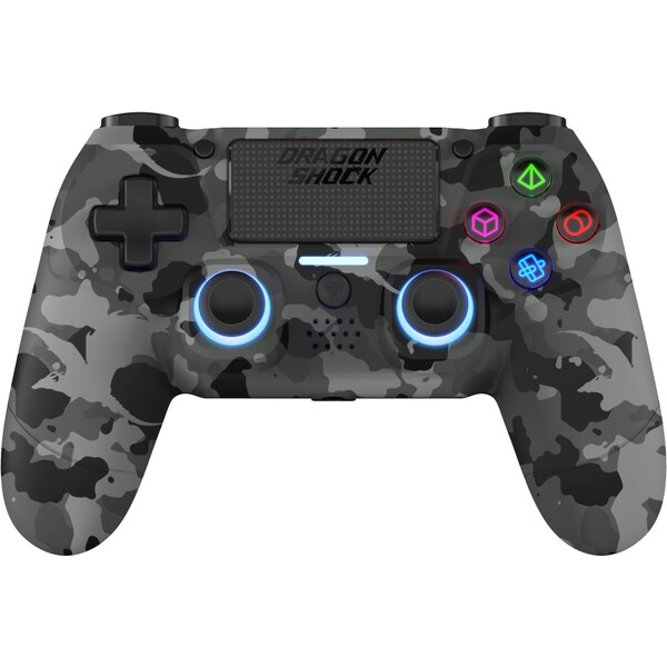 DragonShock Mizar bezdrátový ovladač PS4 Grey Camo