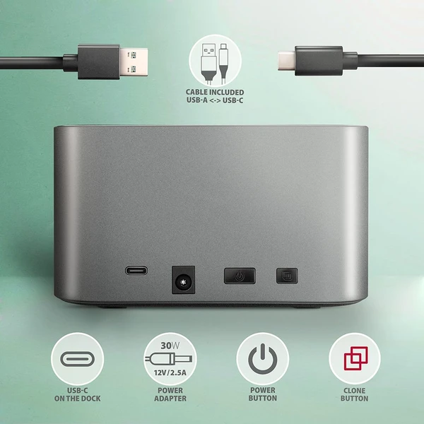 AXAGON ADSA-DC SSD/HDD dokovací stanice pro SSD/HDD disky - Externí boxy - Obrázek J4P2000J01