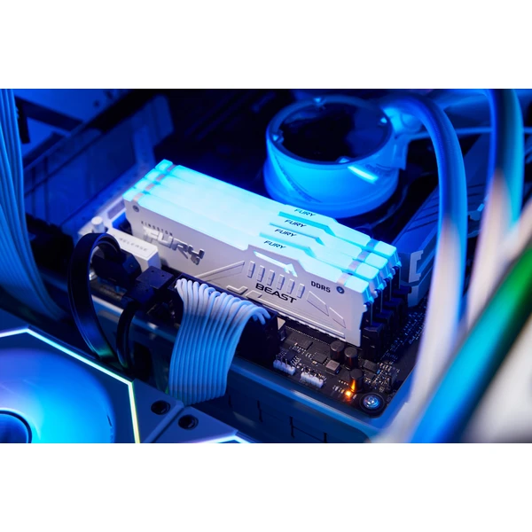 Kingston FURY Beast White RGB DDR5 64GB 5200MT/s CL40 DIMM (2x32GB) XMP - Operační paměti - Obrázek J4XN100501