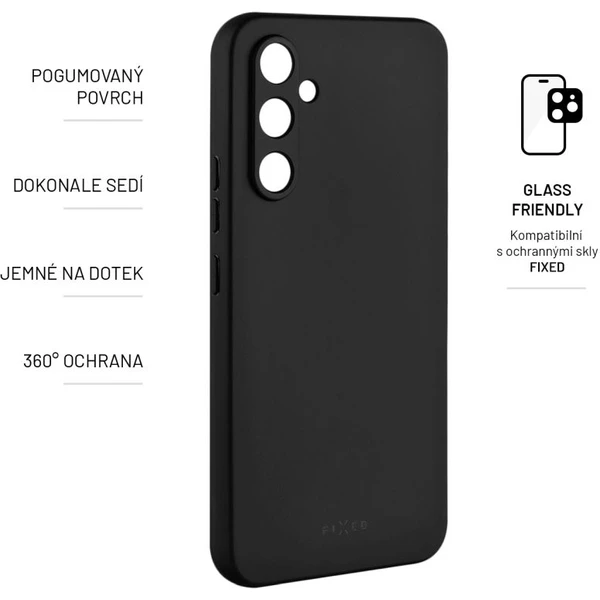 FIXED Story silikonový kryt Samsung Galaxy A54 5G černý - Pouzdra - Obrázek J514000601