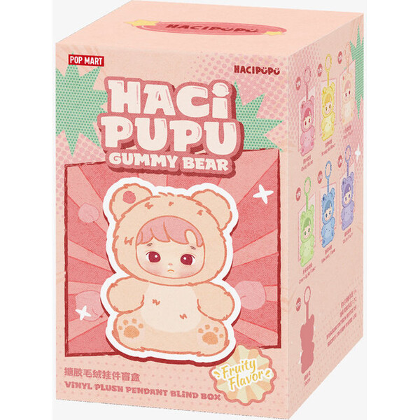 POP MART HACIPUPU Gummy Bear Series - Vinyl Plush Pendant Blind Box Vícebarevná