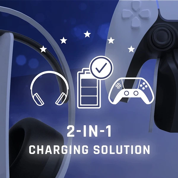 SNAKEBYTE PS5 Dual Charge 5 & Headset Stand white - Nabíječky - Obrázek J53K100501