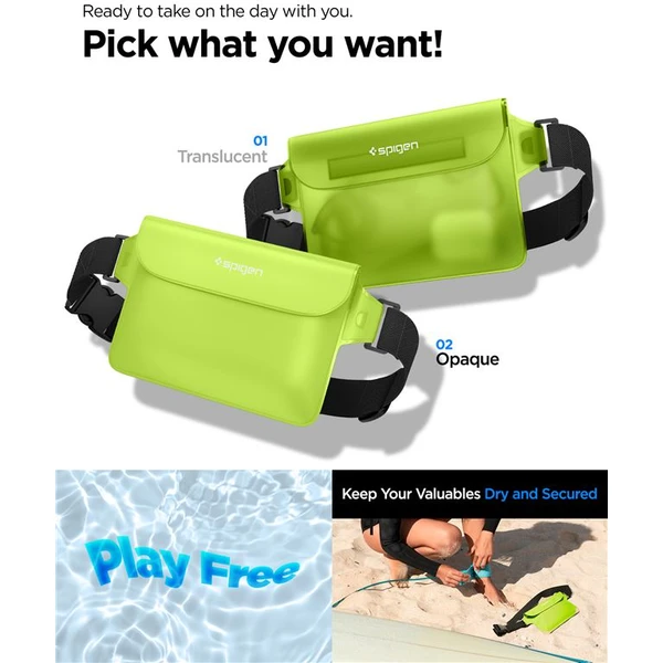 Spigen Aqua Shield WaterProof Waist Bag A620 2 Pack zelený - Pouzdra - Obrázek J5N5000701