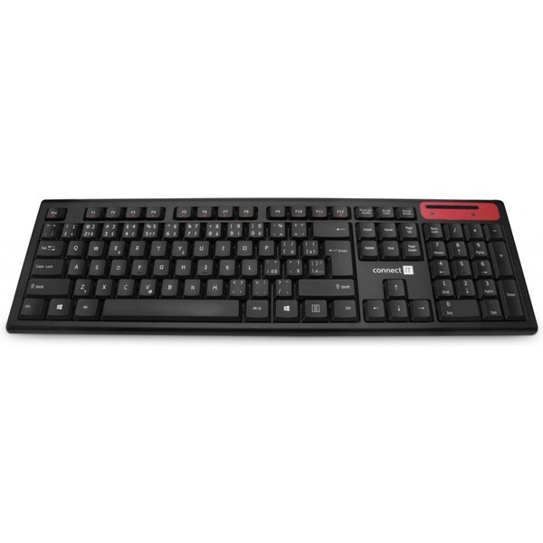 CONNECT IT Multimediální bezdrátová klávesnice, (+2x AAA baterie zdarma), CZ + SK verze, černá Černá