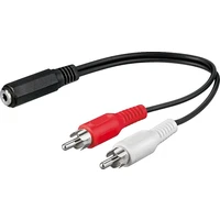 PremiumCord kabel Jack 3,5mm-2xCinch F/M 0,2m - Kabely a redukce