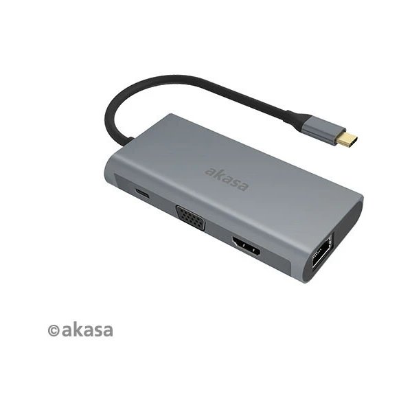 Akasa dokovací stanice 9v1 USB 3.1 Type-C - Dokovací stanice - Obrázek J65X600301