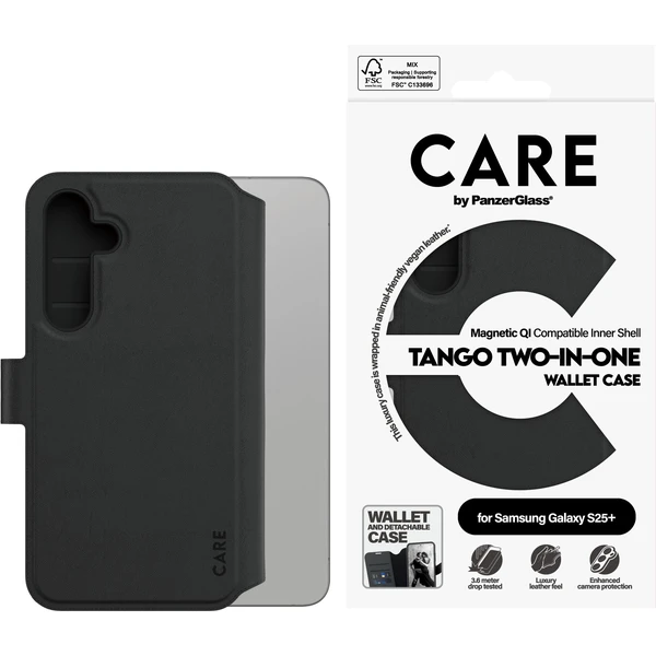PanzerGlass® CARE pouzdro Samsung Galaxy S25+ Tango 2v1 Wallet QI - Pouzdra - Obrázek J6FC000J01