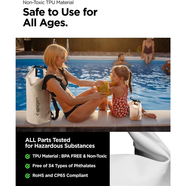 Spigen Aqua Shield WaterProof Dry Bag 20L + 2L A630 bílý - Pouzdra - Obrázek J6N5000701