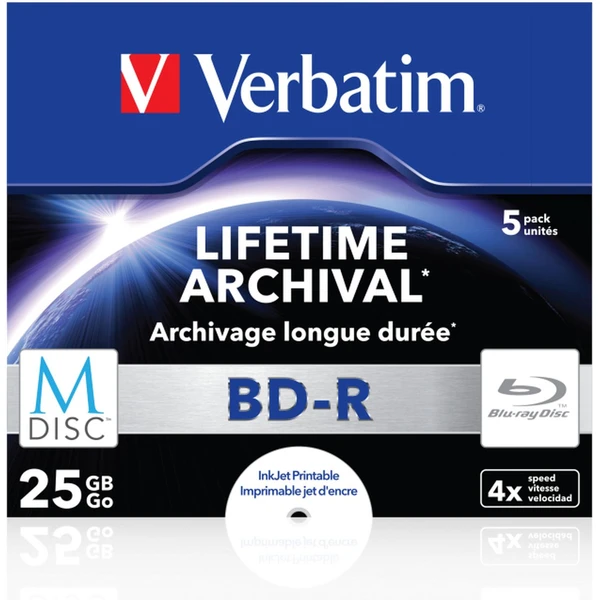 VERBATIM MDisc BD-R (5ks) - Optické disky - Obrázek J753000O01