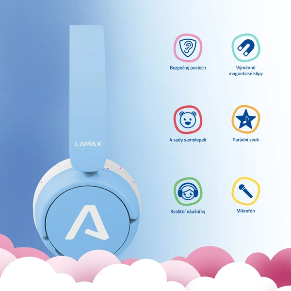 LAMAX SoundKid1 dětská sluchátka modrá - Sluchátka - Obrázek J7VL000K01