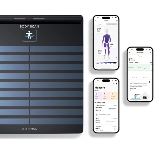 Withings Body Scan chytrá zdravotní stanice černá - Chytré váhy - Obrázek J864G00101