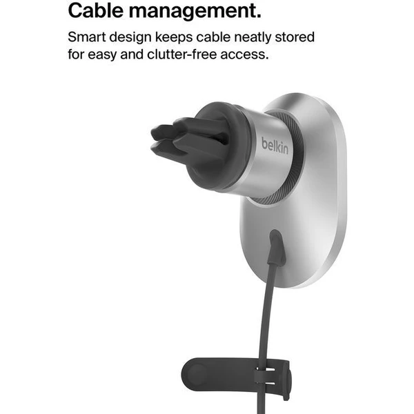 Belkin BOOST CHARGE (Qi2) MagSafe držák do auta, 15W, šedý - Držáky - Obrázek J88A000K01