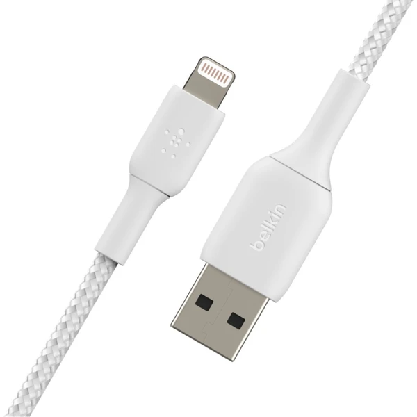 Belkin BOOST Charge Braided Lightning/USB-A napájecí kabel 3m bílý - Kabely a redukce - Obrázek J899400301