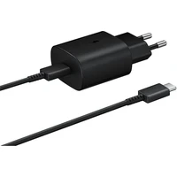 Samsung PD 25W nabíječka s rychlonabíjením a kabelem USB-C černá - Nabíječky