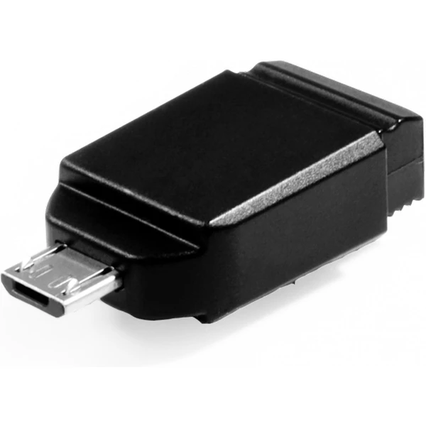 VERBATIM Flash Disk 32GB Store 'n' Stay Nano + micro USB OTG adaptér, USB 2.0, černý - Flashdisky - Obrázek J8R2000P01