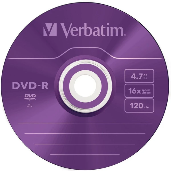 VERBATIM DVD-R(5 ks)Slim/Colour/16x/4.7GB - Optické disky - Obrázek J9P2000P01