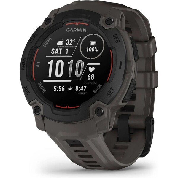 Garmin Instinct E – 45 mm, Black s charcoal páskem Černá