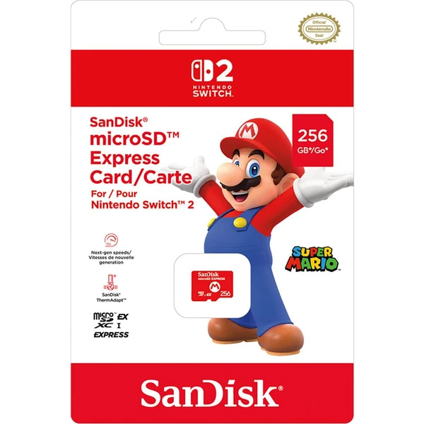 Nintendo Switch 2 microSD card 256 GB Sandisk - Paměťové karty - Obrázek JAOF000L01