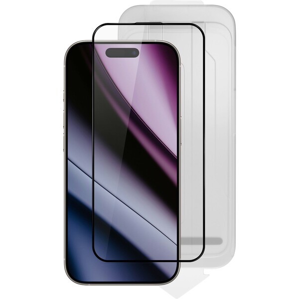Epico ImpactCeramic sklo 3D Ultra-široké krytí s aplikátorem proti prachu pro iPhone 16 Pro Čirá
