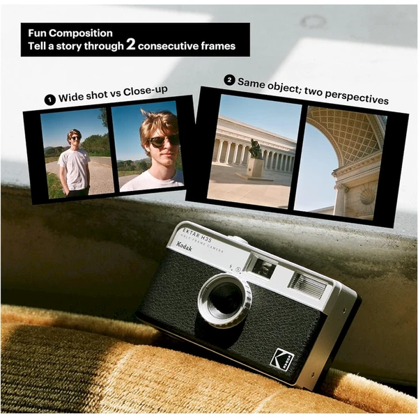 Kodak EKTAR H35 Half Frame fotoaparát černý - Fotoaparáty - Obrázek JBO0000L01