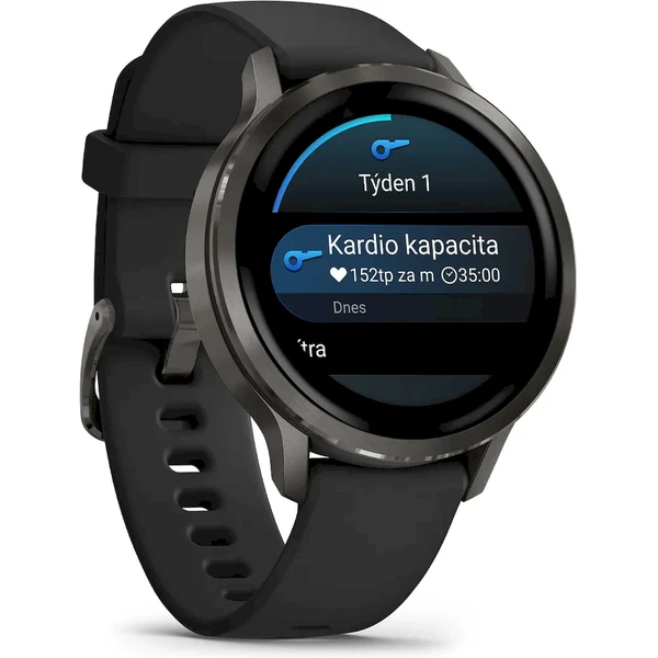 Garmin Venu 4 (41 mm) Slate / Černý silikonový řemínek - Chytré hodinky - Obrázek JBTI000K01