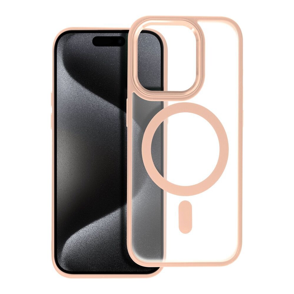 Smarty Matte Mag kryt s MagSafe iPhone 15 Pro růžový