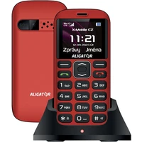 Aligator A720 4G Senior + nabíjecí stojánek červený - Mobilní telefony