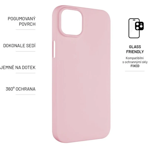 FIXED Story silikonový kryt Apple iPhone 15 růžový - Pouzdra - Obrázek JDR4000L01