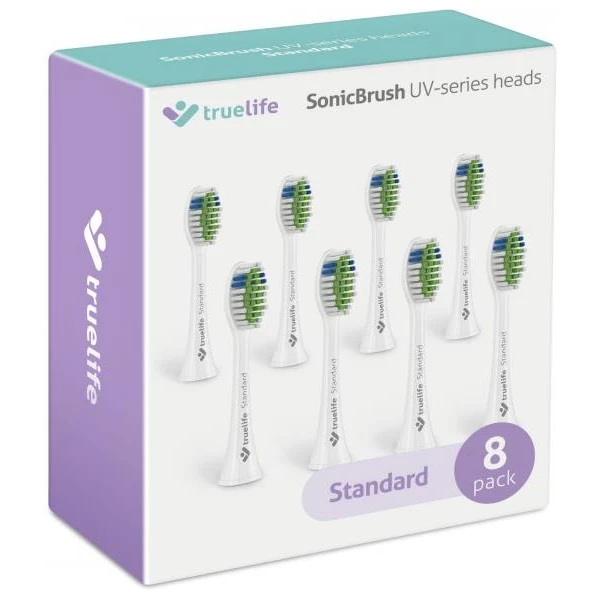 TrueLife SonicBrush UV Heads White Standard 8 Pack - Zubní kartáčky - Obrázek JDTG300401