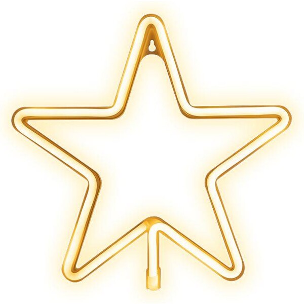 Forever Light dekorativní LED neon Vánoční hvězda bílá