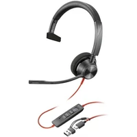 Poly Blackwire 3310 Monaural sluchátka černá  - Sluchátka