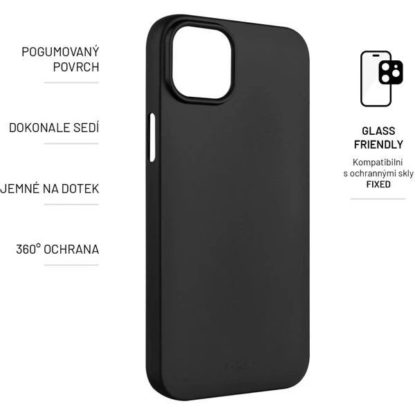 FIXED Story silikonový kryt Apple iPhone 15 černý - Pouzdra - Obrázek JFR4000L01